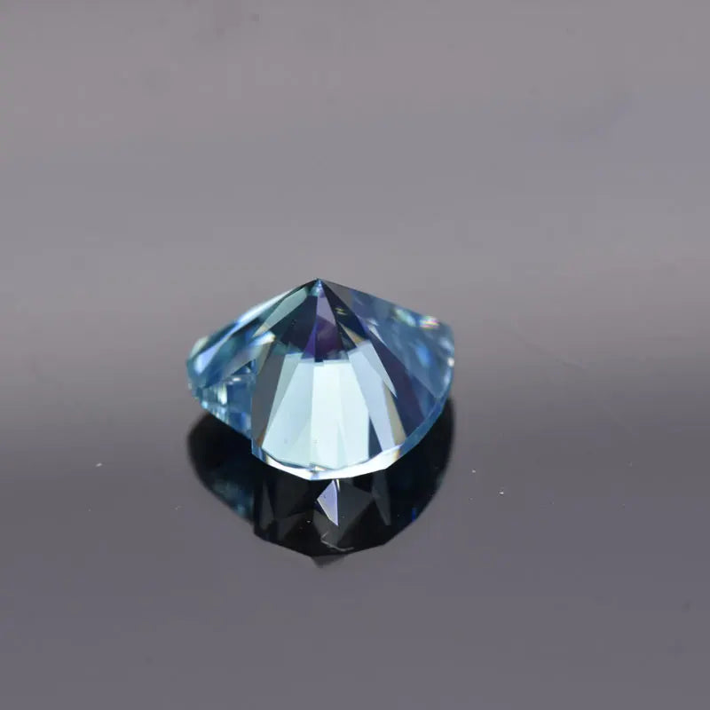 Moissanite VVS1 Artificial Stone Aquamarine Color Heart Cut with Certificate DIY Jewelry