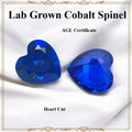 TOPHeart Cut Lab Grown Cobalt Spinel  Loose Gemstone