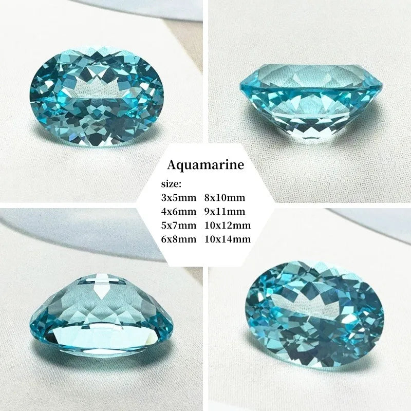 Lab Grown Sapphire Oval Cut Multiple Colors Gemstone DIY Ring Necklace Earrings Main Materials Selectable AGL Certificate