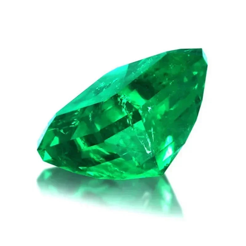 Lab Grown Colombia Emerald Asscher Cut Hydrothermal Green Gemstone for Diy Jewelry Making Material Selectable AGL Certificate