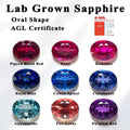 Lab Grown Sapphire Oval Cut Cornflower Color DIY Charms Jewelry Rings Earring Making Main Materials Selectable AGL Certificate