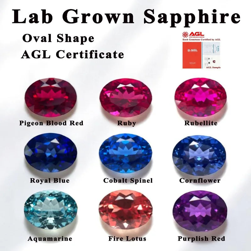 Lab Grown Cobalt Spinel Oval Cut Blue Demon Color DIY Ring Necklace Earrings Main Materials Selectable AGL Certificate
