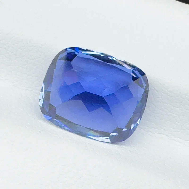 Lab Grown Sapphire Rectangular Cushion Royal Blue 10x12mm 7.6-8ct  VVS1 Gemstone for Diy Jewelry Making with AGL Certificate