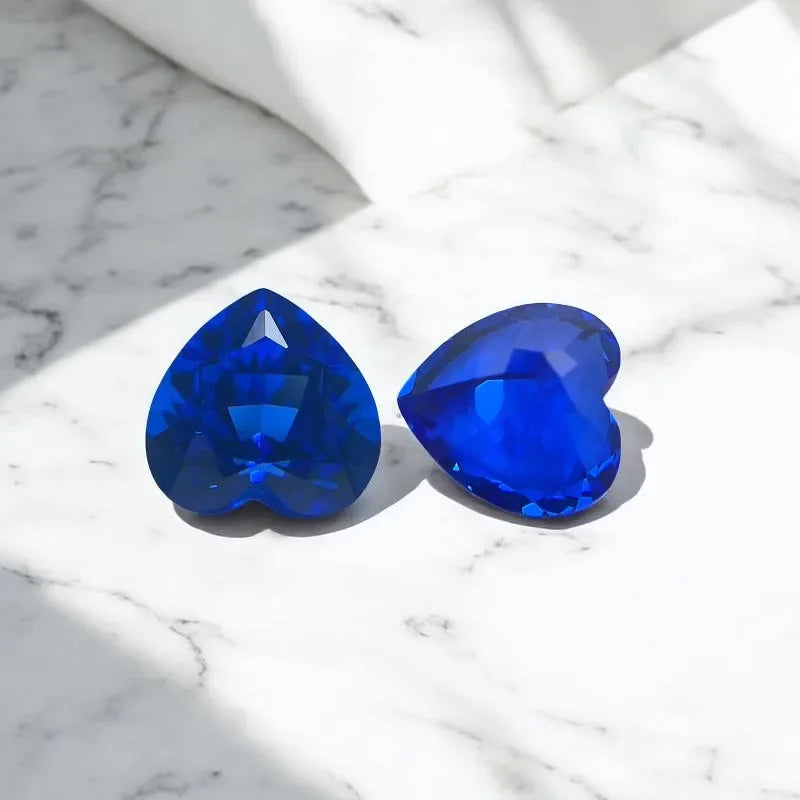 TOPHeart Cut Lab Grown Cobalt Spinel  Loose Gemstone