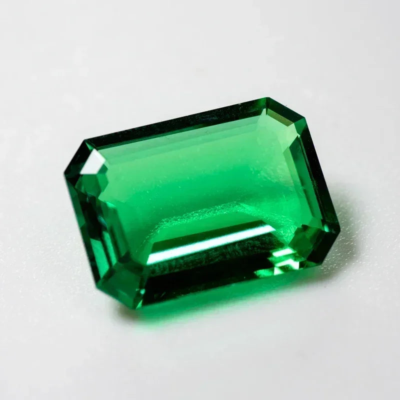 Emerald Rectangle Shape Laboratory Hydrothermal Colombia Size 12x16mm for Diy Jewelry Making Materials Selectable AGL Certificat