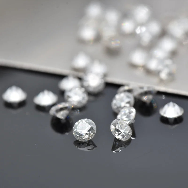 Moissanite Stone Small Size Round Cut 0.8mm~2.9mm 1.0ct / Pack D Color Charms Gemstone Advanced Jewelry Making Materials