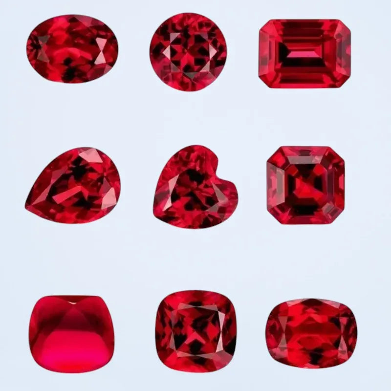 Lab Grown Ruby Oval Shape Pigeon Blood Red Color Hand-cut Gemstones For DIY Jewelry Materials Selectable AGL Certificate