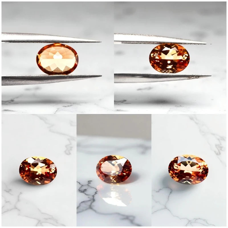 Sapphire Oval Cut Orange Color Lab Grown Gemstone VVS1 DIY Charms Jewelry Making Materials Factory Wholesale with Certificate