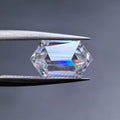 Moissanite Stone D Color Long Hexagon Shape Special Cut Lab Grown Gemstone for DIY Charms Jewelry Making with Certificate