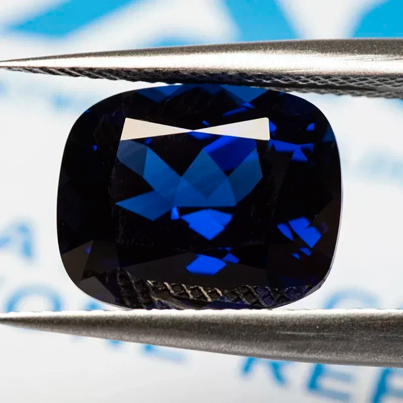 Lab Grown Sapphire Rectangel Cushion Shape Royal Blue VVS1 Gemstone for Charms Diy Jewelry Making Selectable  AGL Certificate