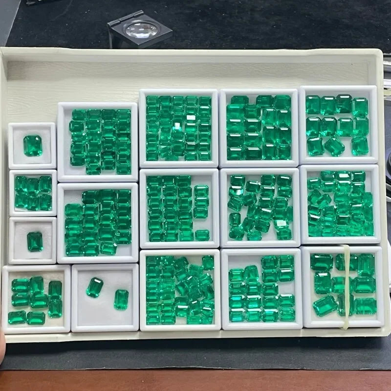 Columbia Emerald Lab Grown Gemstone Emeralds Shape Natural Colour for DIY Jewelry Making Materials with Certificate Wholesale