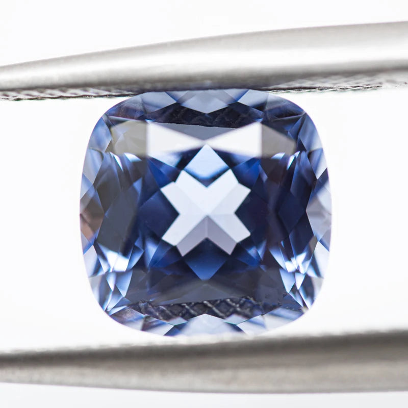 Lab Grown Sapphire Cushion Cut Cornflower Color DIY Charms Jewelry Ring Earring Making Main Materials Selectable AGL Certificate