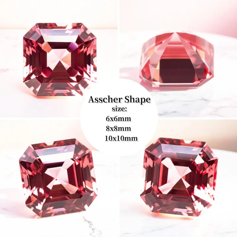 Lab Grown Padparadscha Oval Cut Fire Lotus Color Gemstone for DIY Jewelry Ring Making Materials Selectable AGL Certificate