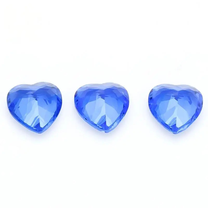 Cobalt Spinel Synthesized Gemstones Heart Cut with Certificate Hand Cutting Multiple Shapes Selectable