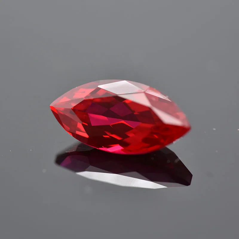 Lab Grown Ruby Marquise Cut Pigeon Blood Red Gemstone DIY Charms Jewelry Making Main Materials Selectable AGL Certificate