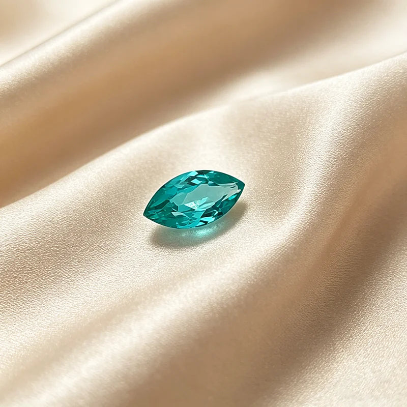 Lab Grown Paraiba Gemstone Marquise Shape Loose Gemstones For Jewelry Setting Multi Shapes Available Round Pear Heart Cushion