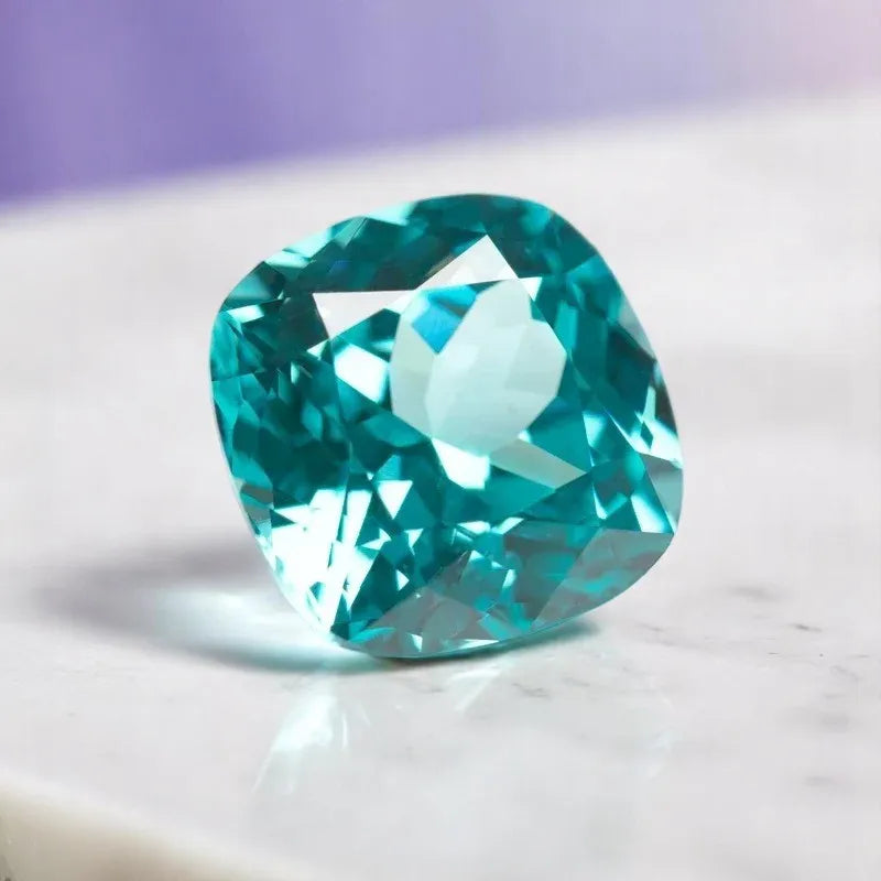 Lab Grown Paraiba Cushion Cut Charms GemstoneExtremely Shiny Quality DIY Ring Necklace Earrings Main Materials Certificate