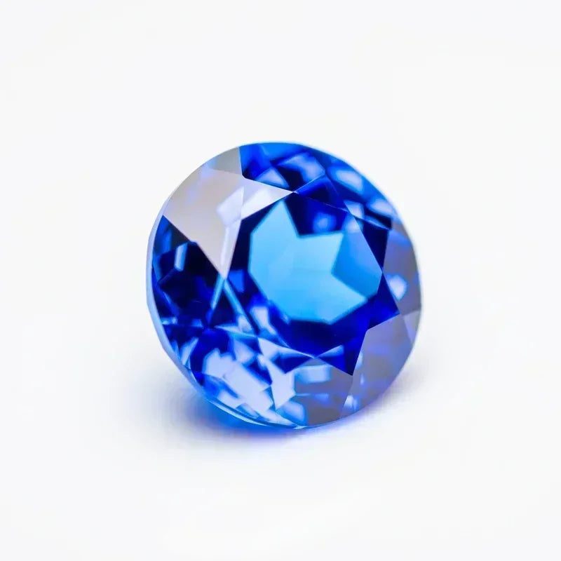 TOPB-Lab Grown Cobalt Spinel Loose Stone Round Shape Blue Demon Color Gemstone Beads For Jewelry Making Selectable AGL Certifica