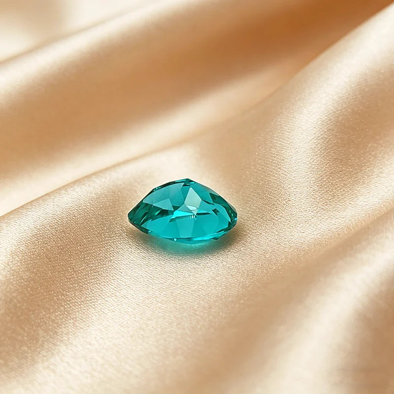 Lab Grown Paraiba Gemstone Pear Shape Loose Gemstones For Jewelry Making Setting Multi Shapes Available