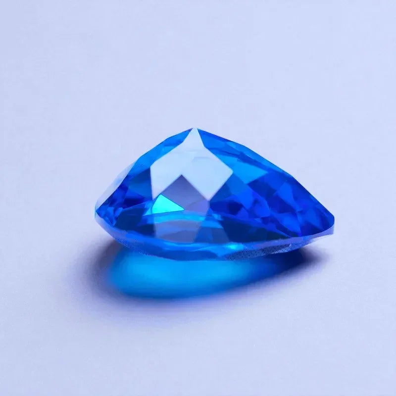 TOPLab Grown Cobalt Spinel Pear Cut Gemstone for DIY Ring Necklace Earrings Main Materials Selectable Certificate