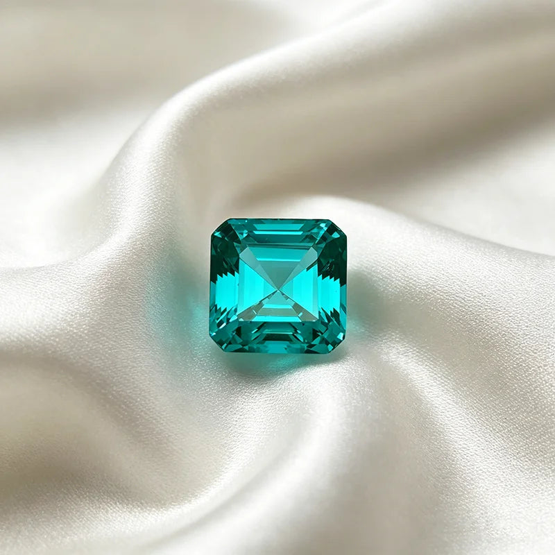 Lab Grown Paraiba Gemstone Asscher Shape Loose Gemstones For Jewelry Setting Multi Shapes Available Asscher Princess Rectangle