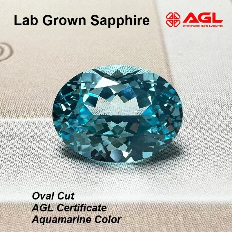 TOPLab Grown Cobalt Spinel Oval Cut Blue Demon Color DIY Ring Necklace Earrings Main Materials Selectable AGL Certificate