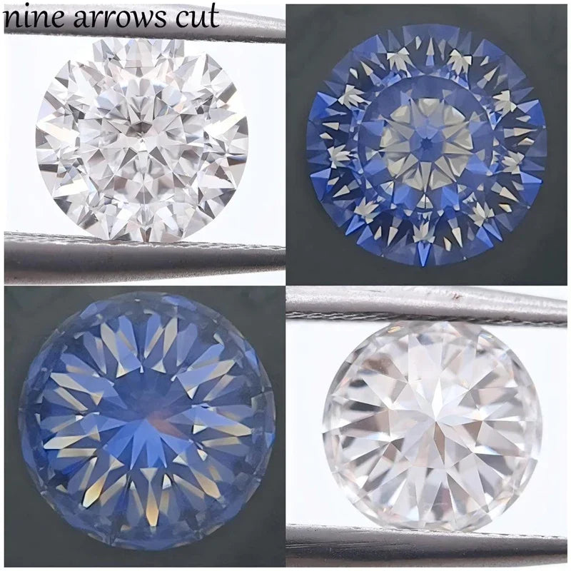 Moissanite Nine Arrows Cut D Color VVS1 Wholesale for Jewelry Making DIY Ring Necklace Earrings Main Materials with Certificate