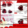 Lab Grown Ruby Heart Cut VVS1 Pigeon Blood Red for DIY Ring Necklace Earrings Lab Created Sapphire Alternative Gemstone Lab