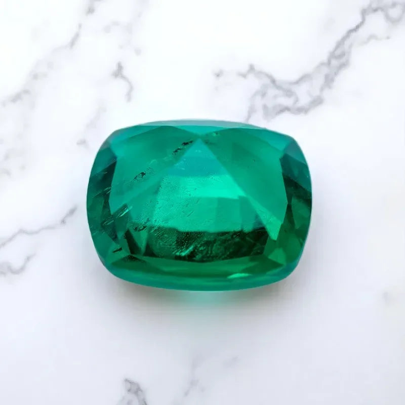 Laboratory Colombia Emerald Green Color Cushion Shape Gemstone Charms Beads for Diy Jewelry Rings Pendants Making AGL Certificat