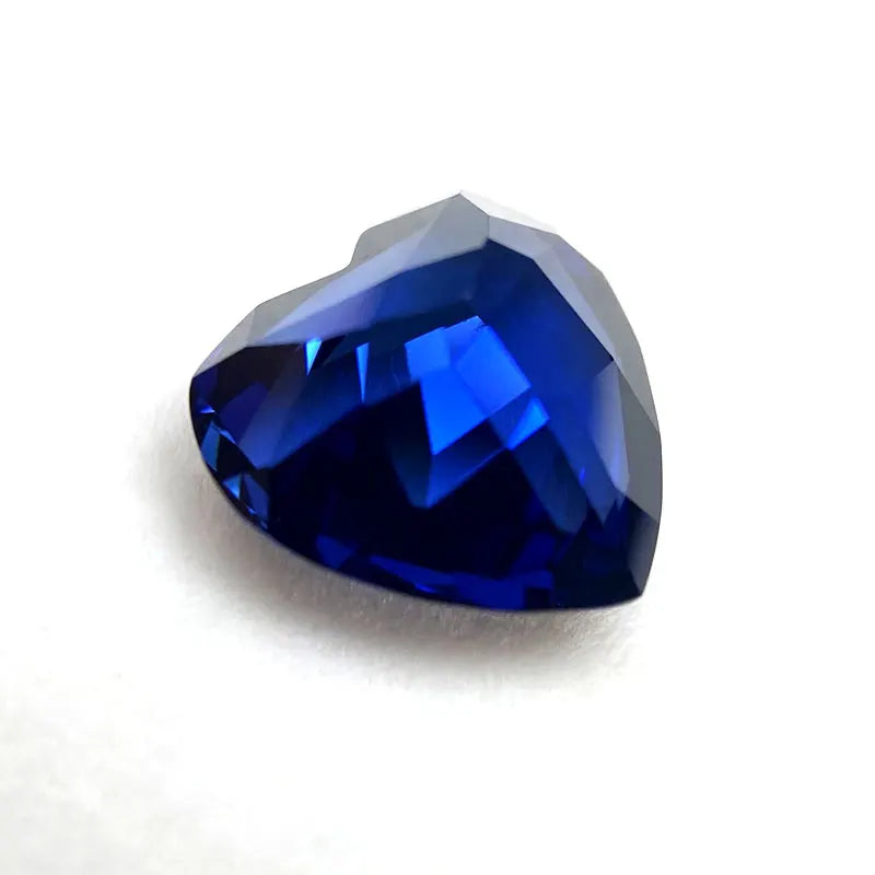 Sapphire Lab Grown Stone Heart Shape Royal Blue Color DIY Jewelry Setting&Custom Design Certificate Multiple Shapes Selectable