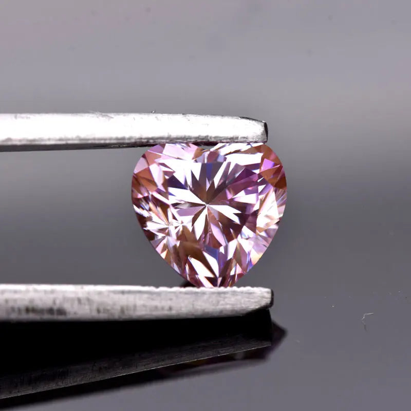 Moissanite VVS1 Artificial Stone Sapphire Blue Color Heart Cut with Certificate Factory Wholesale Price
