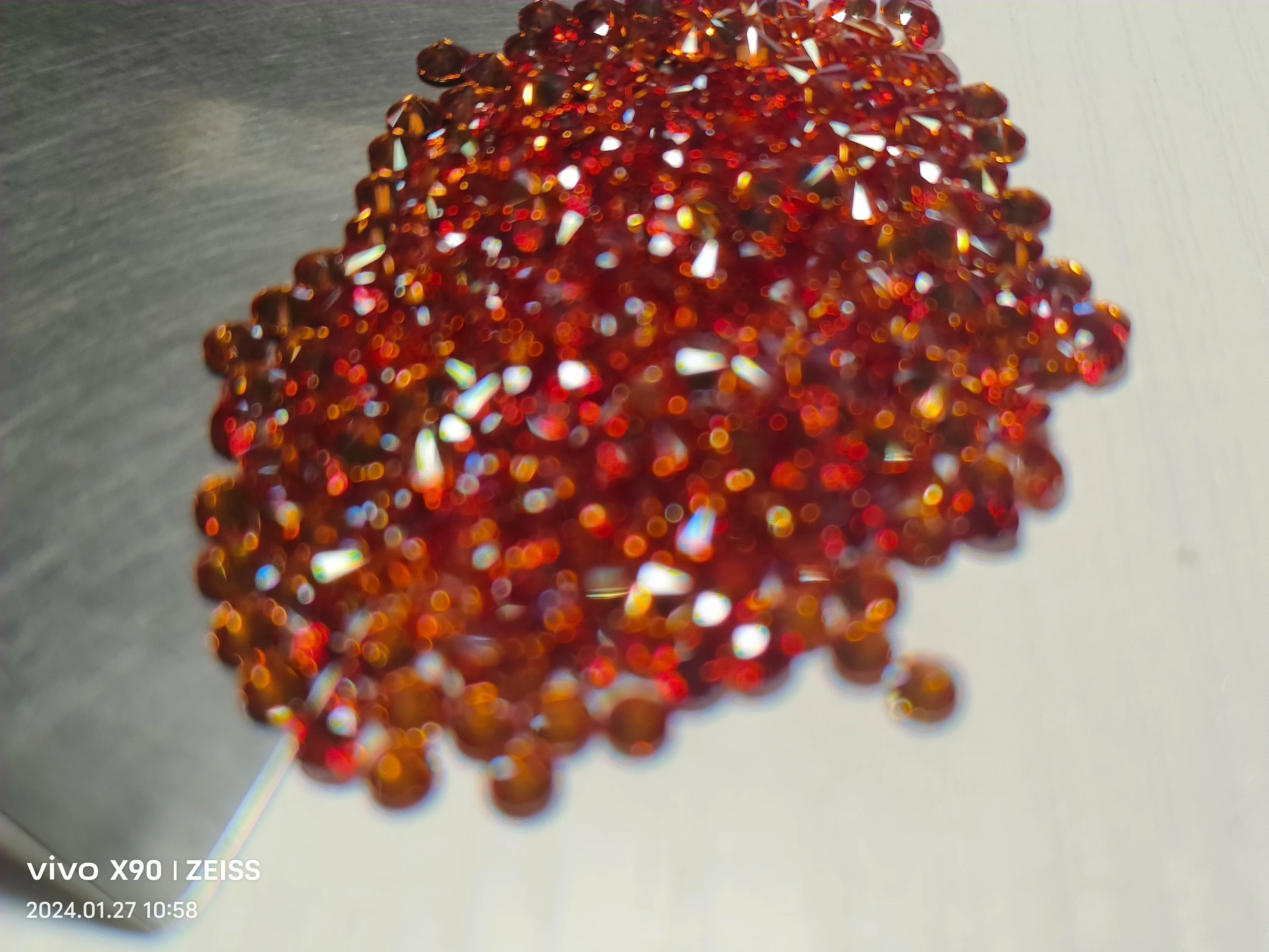 VVS1 Round Garnet Red Color Moissanite Stone 6.5mm for Jewelry Setting, GRA Certified, Lab-Created Gemstone