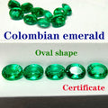 Columbia Emerald Oval Shape Synthetic Gemstone with Certificate Wholesale