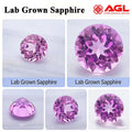 Lab Grown Sapphire Emerald Cut Pink Color for DIY Jewelry Making Charms Ring Necklace Earrings Selectable AGL Certificate