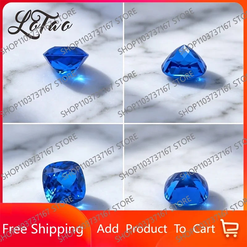 TOPLab Grown Cobalt Spinel Multiple Shapes Gemstone for DIY Ring/Necklace/Earrings Main Materials with Selectable AGL Certificat