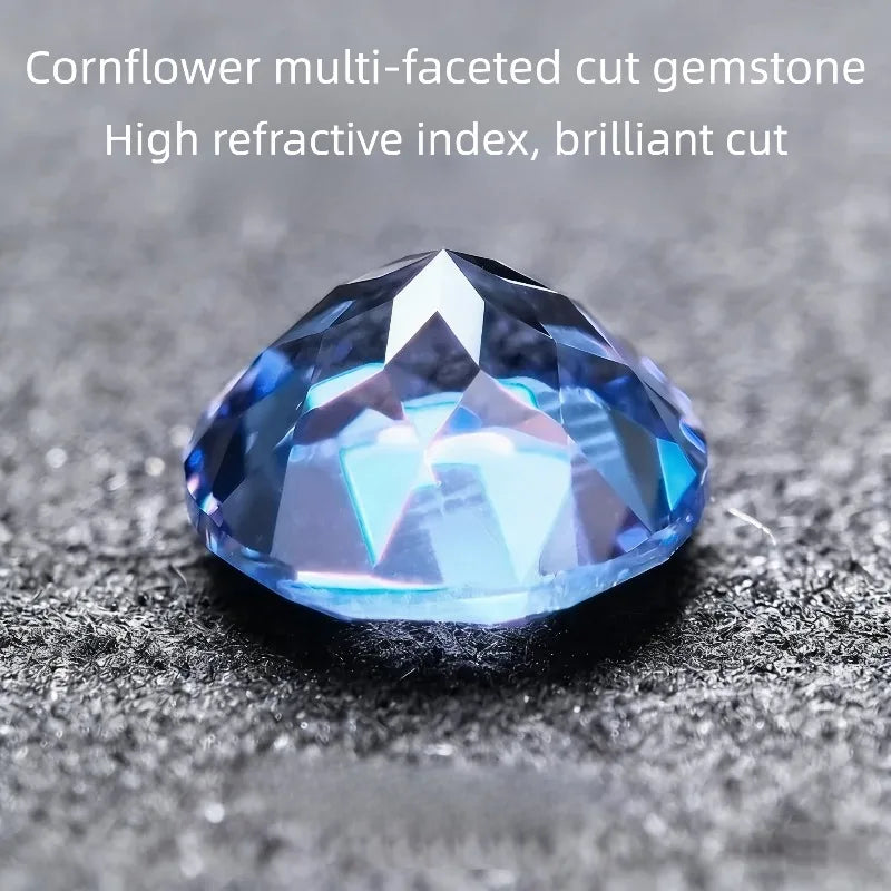 Lab Grown Sapphire Cornflower Color Pear Shape Charm Gemstone  Advanced Jewelry Rings Earrings Making with AGL Certificate