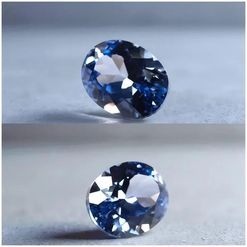 TOPLab Grown Cobalt Spinel Oval  Cut Loose Gemstone For DIY Jewelry Main Materials Selectable Certificate