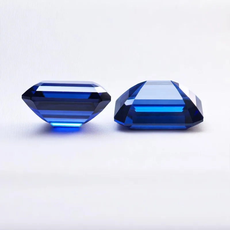 Lab Grown Sapphire Round/Oval/Emerald/Pear Cut Royal Blue Color DIY Ring Necklace Earrings Main Materials Selectable Certificate