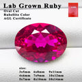 Lab Grown Ruby Oval Cut Rubellite Color Top Quality DIY Charms Ring Necklace Earrings Main Materials Selectable AGL  Certificate