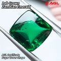 Lab Grown Zambian Emerald Sugar Tower Shape Hydrothermal Hand Cutting with Cracks Inclusions Inside Selectable AGL Certificate