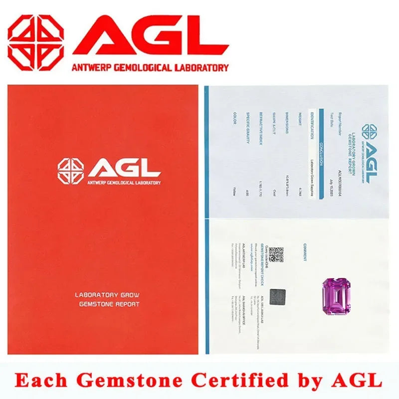 A- Lab Grown Sapphire Emeralds Shape High-quality DIY Charms Jewelry Rings Earring Making Main Materials Selectable AGL Certific