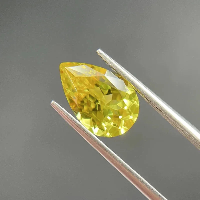 Lab Grown Sapphire Gemstone Pear Shape Various Colors for DIY Jewelry Making Charms Earrings Rings Craft Supplies Lab Sapphire