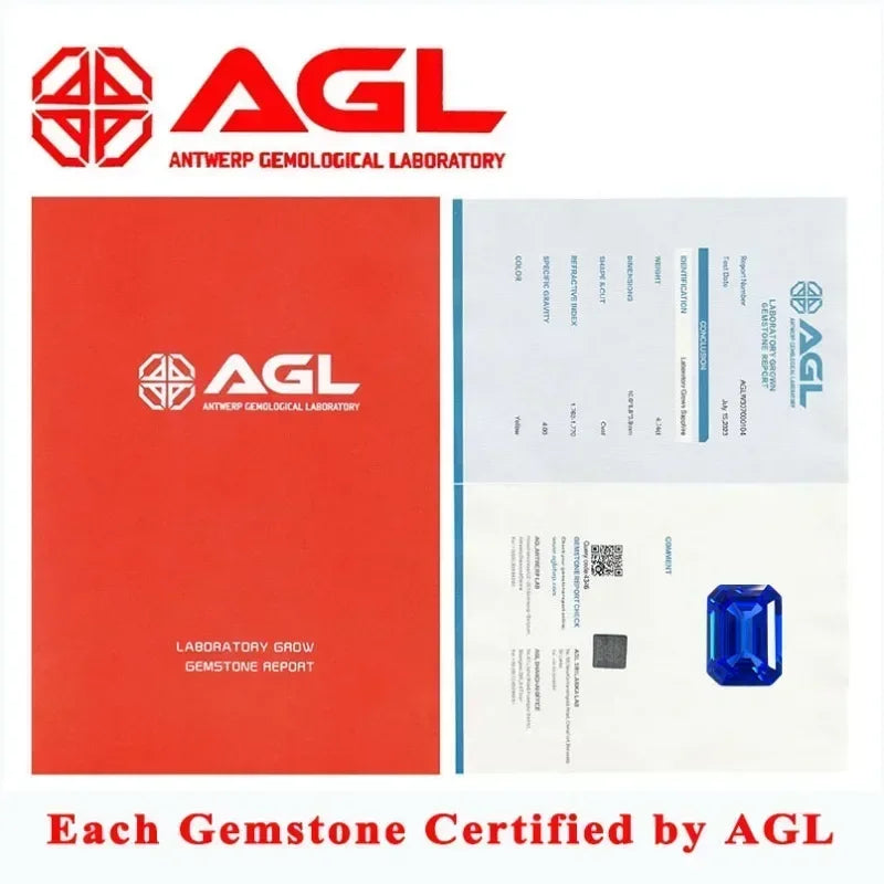 TOPNew Lab Grown Cobalt Spinel Various Shapes Loose Gemstone For Jewelry Making Main Materials Selectable AGL Certificate