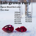 Ruby Pear Shape VVS1 Lab Grown Gemstone Pigeon Blood Red Color DIY Ring Necklace Earrings Main Materials Certificate Wholesale