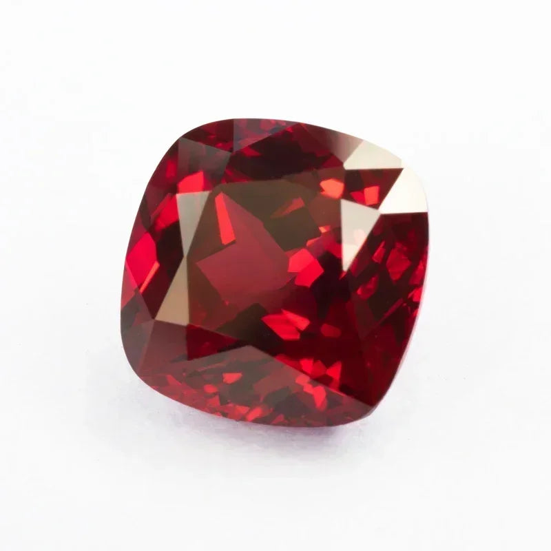 Pigeon Blood Red Color Wholesale Lab Grown  Shape Ruby Cushion Beads for Jewelry Making DIY Ring Necklace Materials Selectable