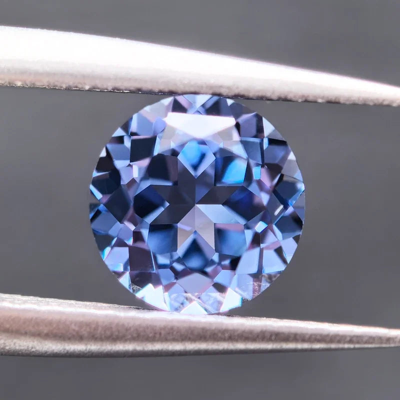 Lab Grown Sapphire Cornflower Round Shaped Extremely Shiny Quality DIY Ring Necklace Earrings Main Materials  AGL Certificate
