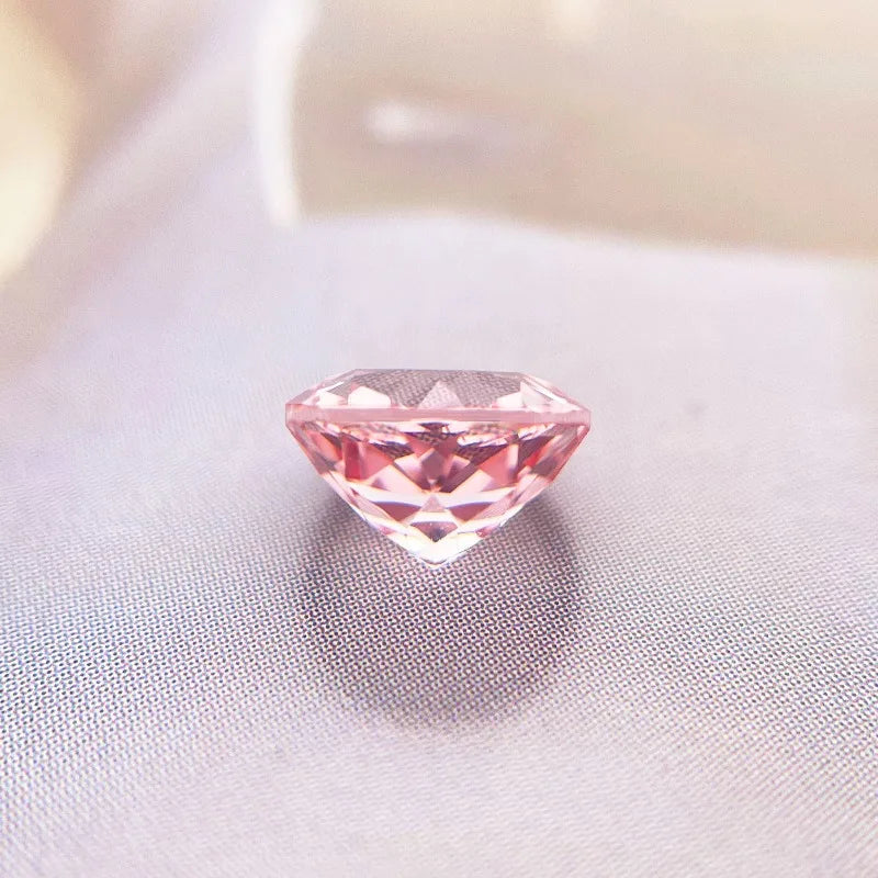 Lab Grown Sapphire Round Shape Morgan Pink Color VVS1 Charms Gemstone for DIY Ring Necklace Earrings Main Materials Certificate