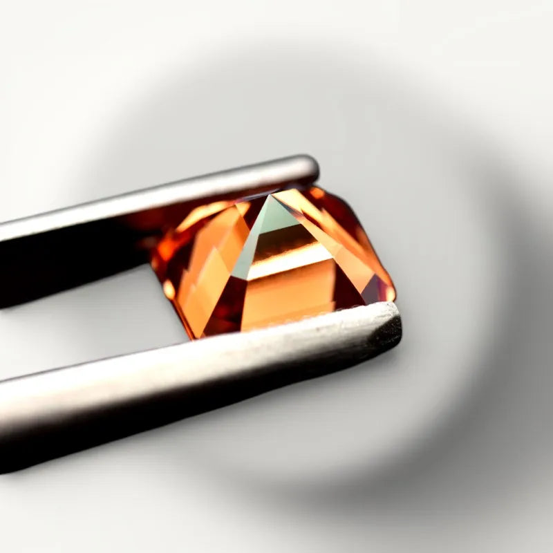 Moissanite Laboratory production square shape asscher cut garnet color DIY jewelry certificate