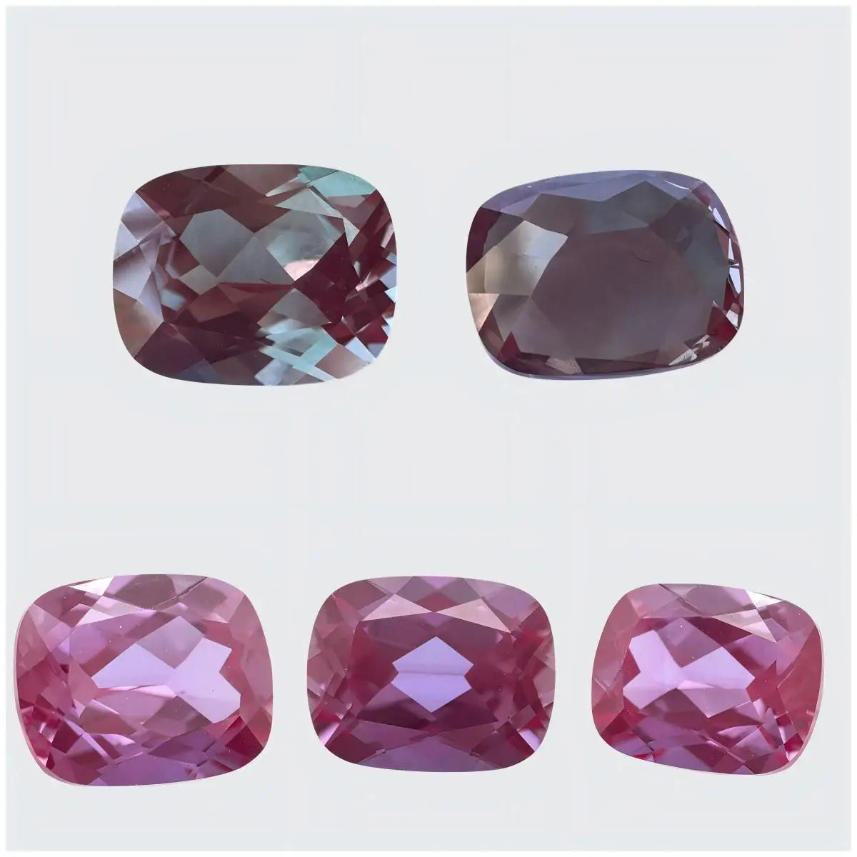 Alexandrite Rectangular Cushion VVS1 Color Changing Stone Lab Grown Gem DIY Chamrs Jewelry Making Materials with Certificate