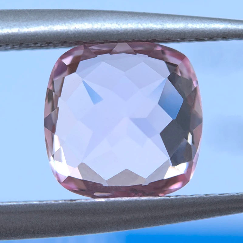 Lab Grown Sapphire Cushion Cut Morgan Pink Color VVS1 DIY Jewelry Making Ring Necklace Main Materials Selectable AGL Certificate
